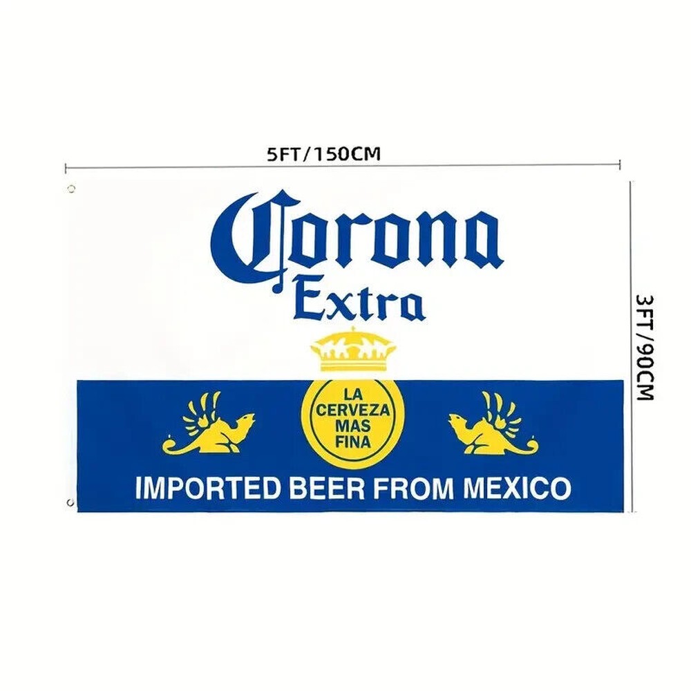 Corona Extra Imported Beer From Mexico Novelty Flag Banner NEW! 3 ft x 5 ft Home & Garden:Yard, Garden & Outdoor Living:Décor:Flags Style Your Walls